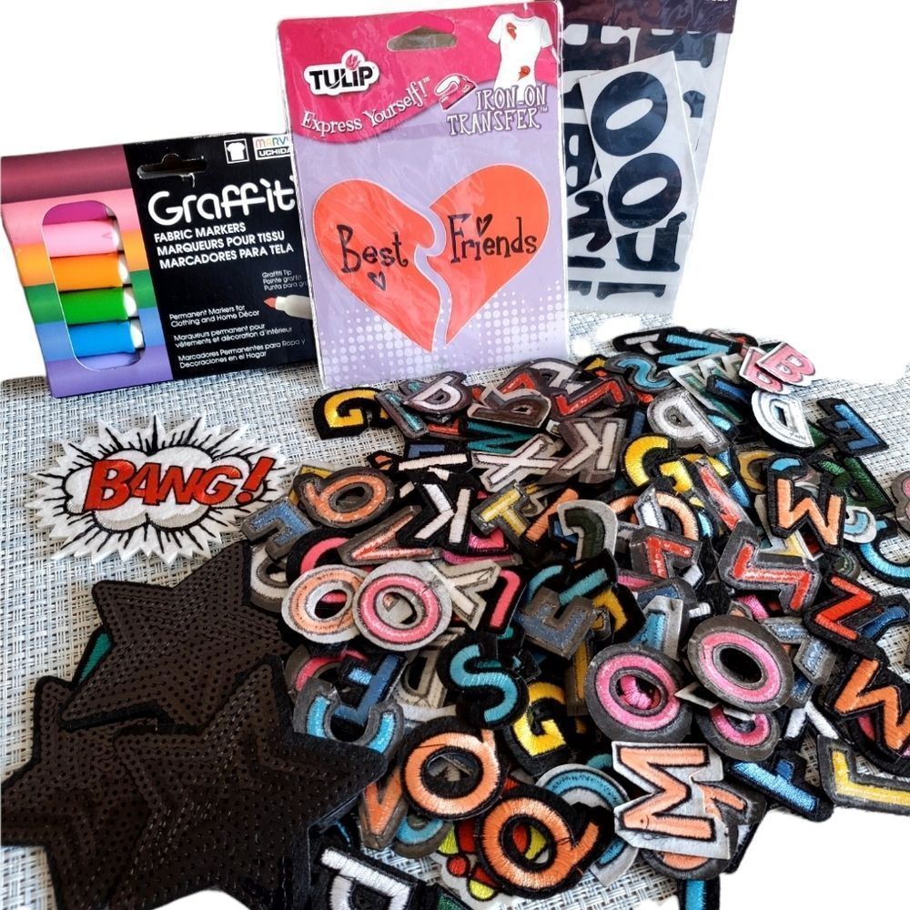 Iron On Large Lot with Fabric Markers